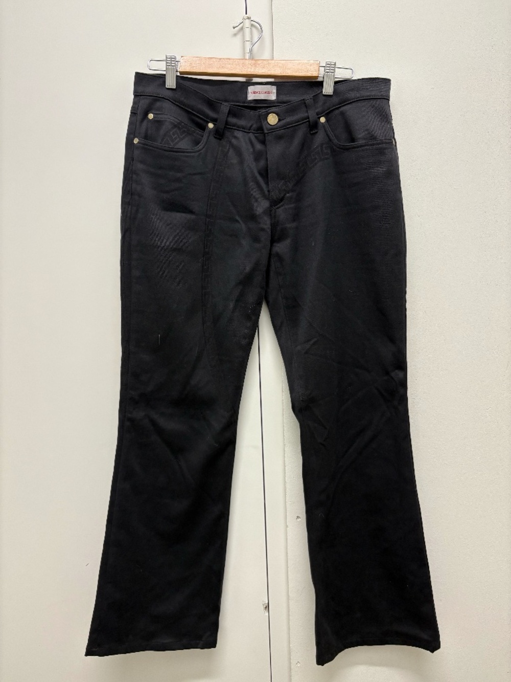 Versace Classic Black Bootcut Pants